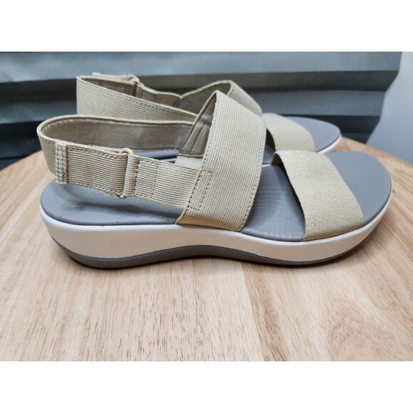 Clarks Cloudsteppers Arla Jacory Sandals Women's size 9 Soft Gold - Picture 7 of 10